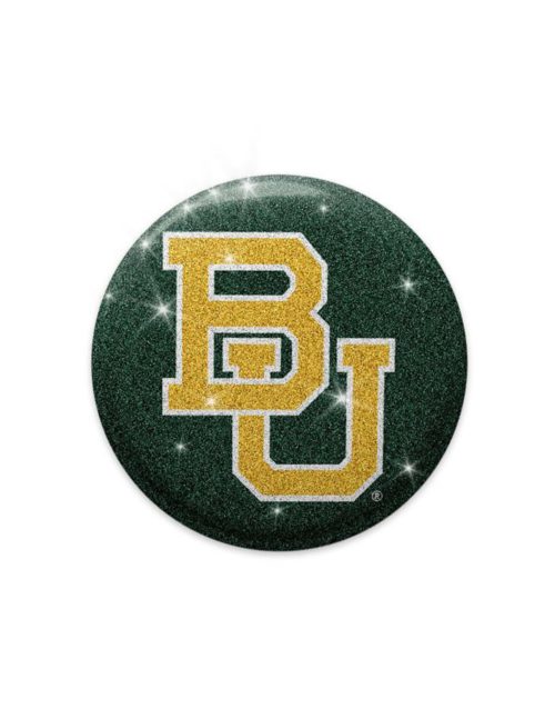 BU Glitter Button Pin