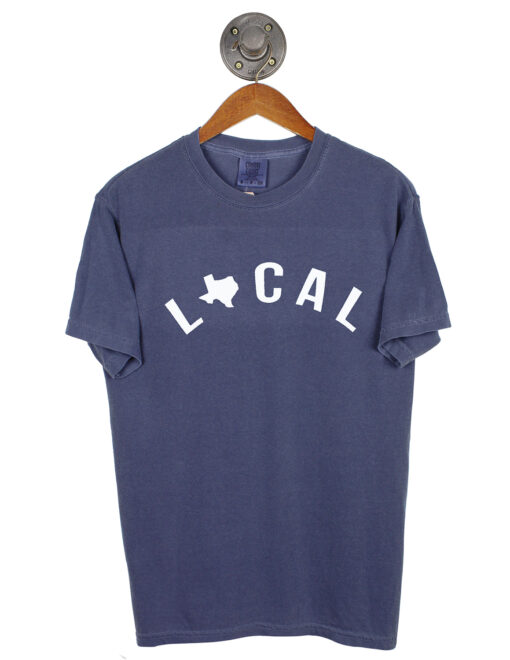 Barefoot Texas Local Navy Blue Short Sleeve Shirt