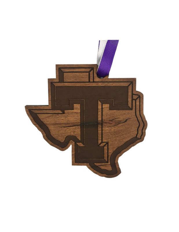 TSU Tarleton State wood ornament Barefoot Campus Outfitter