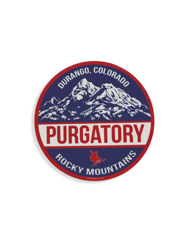 Blue 84 Purgatory Durango sticker Barefoot Campus Outfitter