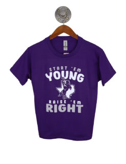 Barefoot Tarleton State Youth Purle Short Sleeve Tee