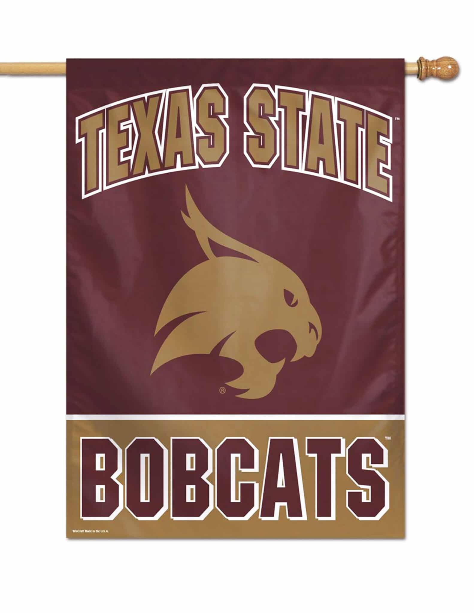TXST Bobcats Vertical Flag