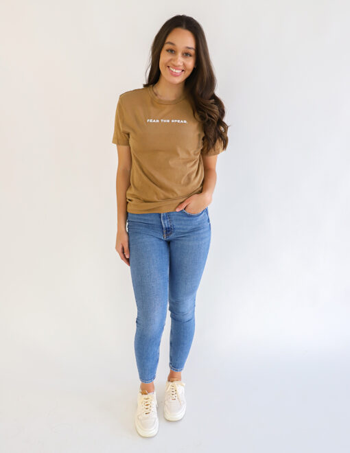 model-florida-state-fear-the-spear-short-sleeve-shirt-basic-simple-tee-tan150087-LST002-CAMEL (2)