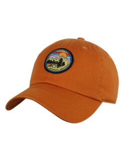 bozeman-montana-camping-burnt-orange-adjustable-hat-6023635702