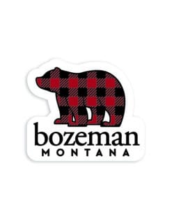 Bozeman Bear Plaid Decal