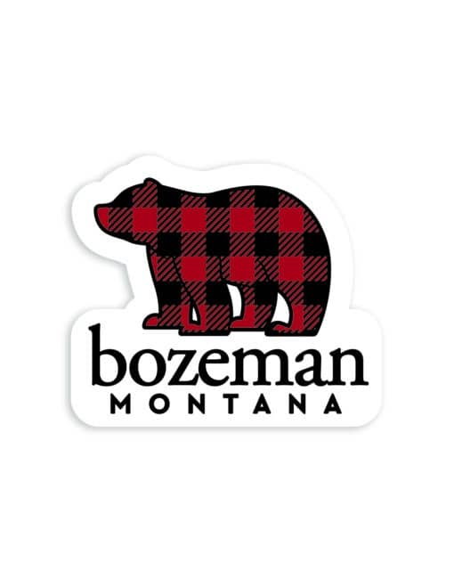 Bozeman Bear Plaid Decal