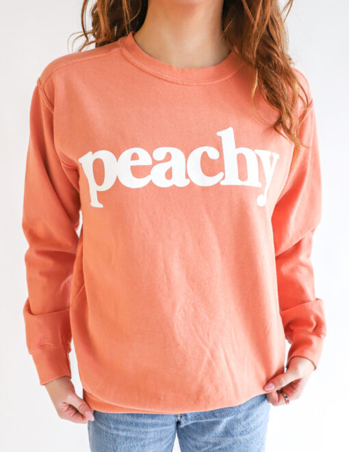 Barefoot Peachy Comfort Colors Terracotta Crewneck-2 (1)