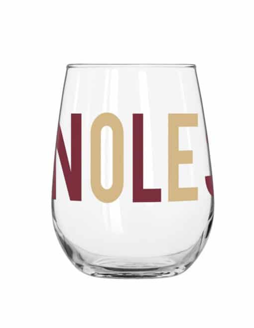 FSU Overtime Curved Wine Glass - Image 3