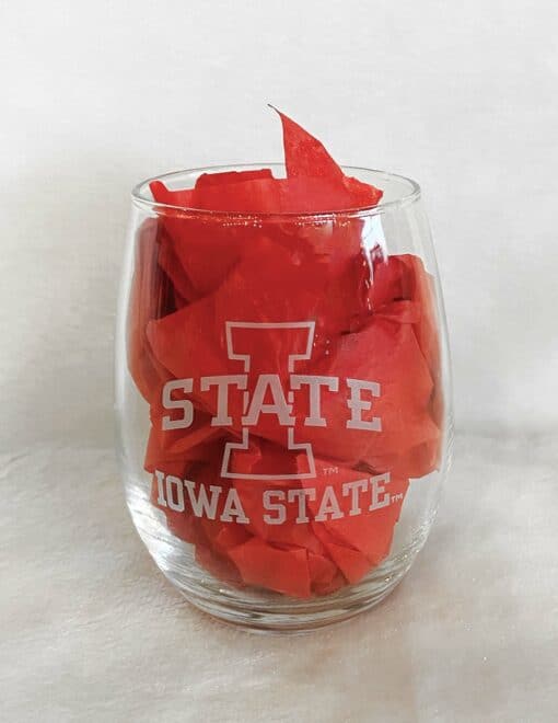 ISU Clear Satin Frost Stemless Glass