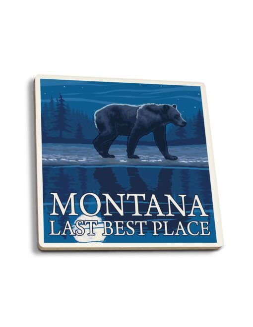 Montana Last Best Place Bear Coaster