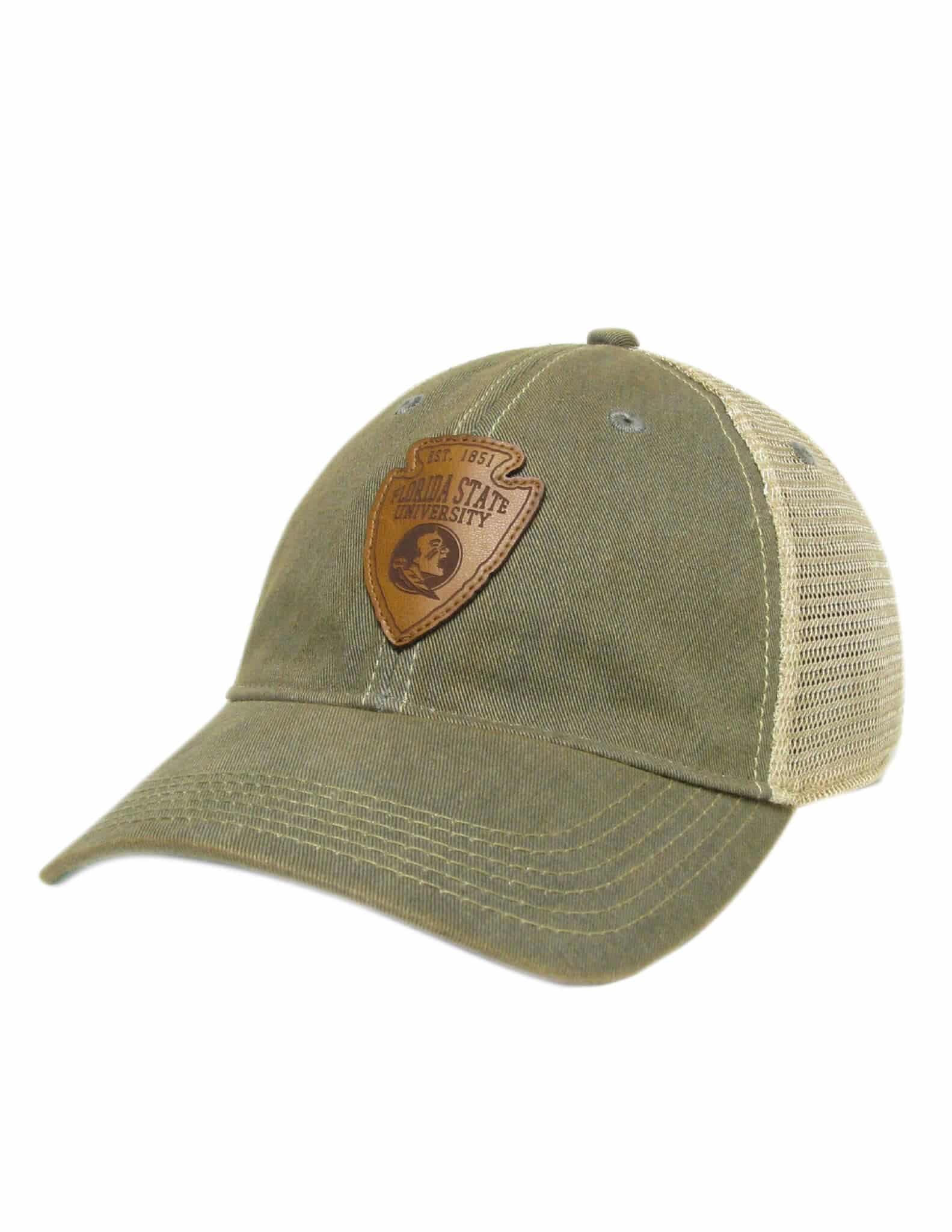 FSU Leather Arrowhead w/ Mascot