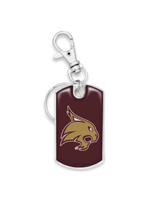 TXST Dog Tag Keychain