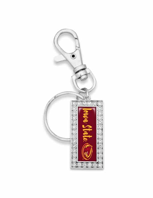 ISU Crystal Rectangle Keychain