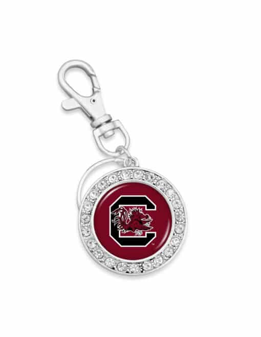 USC Round Crystal Keychain