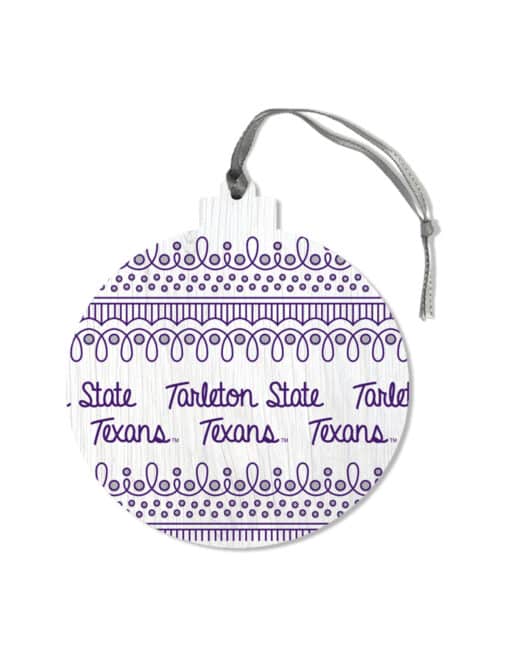 TSU Doodle Script Ornament