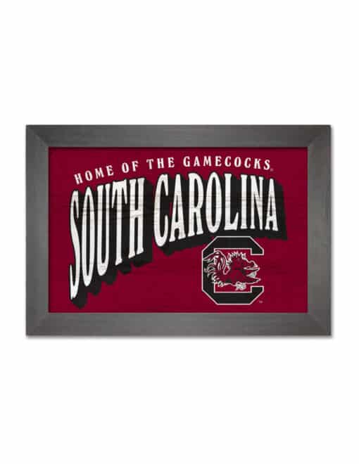 USC Welcome Home Framed Wood Art
