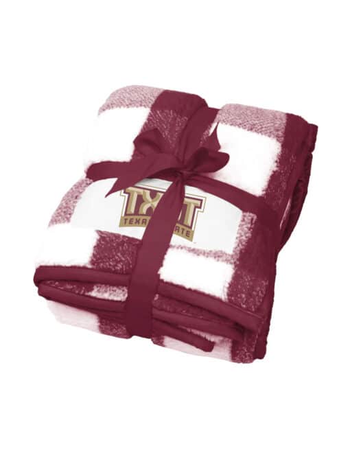 TXST Buffalo Check Frosty Fleece