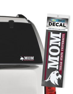 TXST Mascot Next To Mom Decal