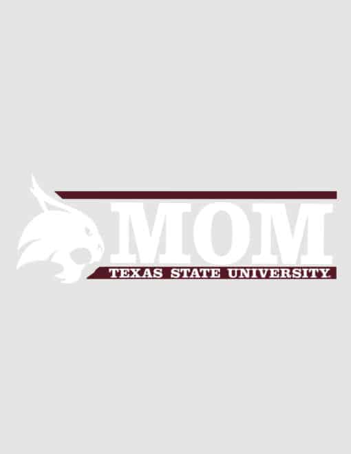 TXST Mascot Next To Mom Decal