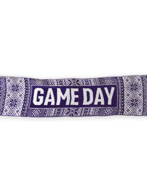 Purple & White Gameday Scarf - Image 2
