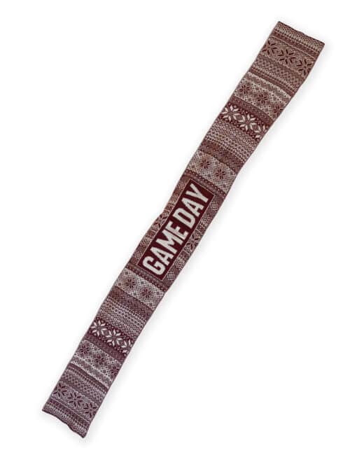 Burgundy & Cream Gameday Scarf