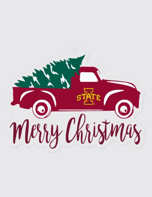 ISU Christmas Truck Ornament - Image 2