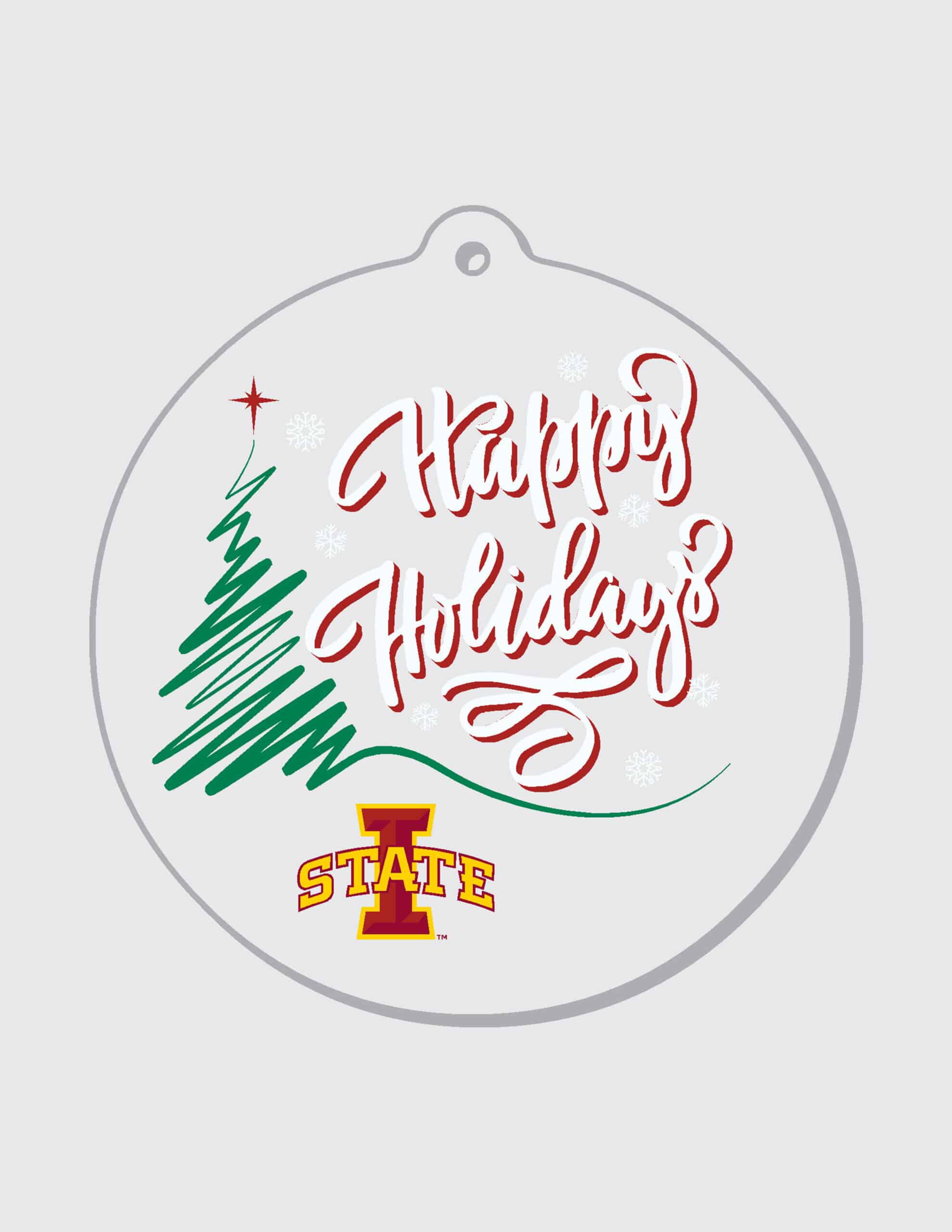 ISU Happy Holidays Ornament - Image 2