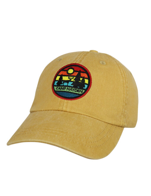 Barefoot Camp Hayden Camp For The Sunset Embroidered Hat Mustard Yellow