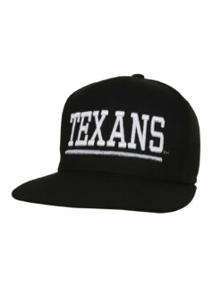 Barefoot Texans Black Flat Bill Hat