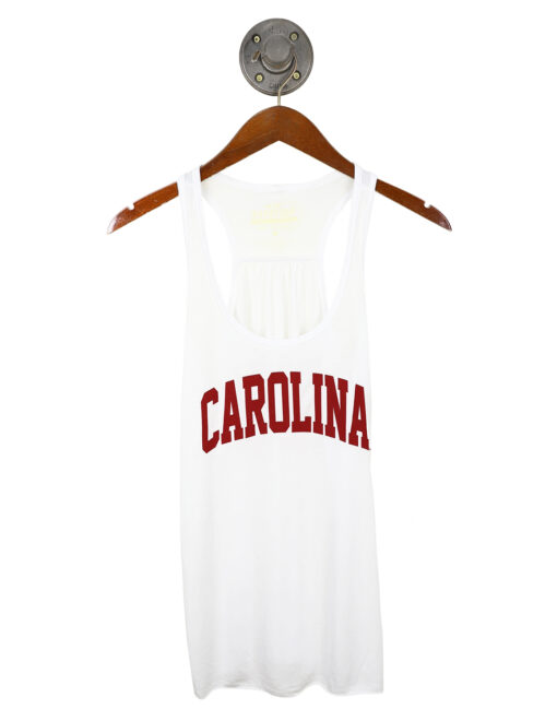 Barefoot South Carolina White Flowy Racerback Tank