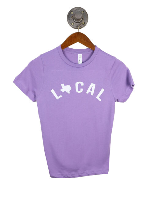 Barefoot Youth Short Sleeve Texas Local Lavender Purple Shirt