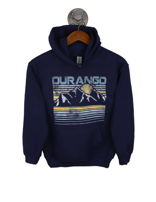 Barefoot Durango Colorado Youth Hoodie Navy