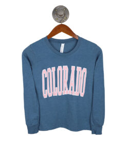 Barefoot Colorado Long Sleeve Youth Shirt Deep Teal