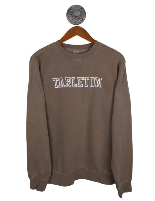 Barefoot Tarleton State Texans Embroidered Crewneck Sweatshirt Pigment Clay