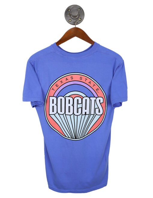 Barefoot Texas State Bobcats TXST Short Sleeve Mystic Blue Tee