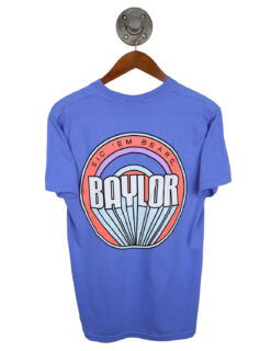 Barefoot Baylor BU Short Sleeve Mystic Blue Tee