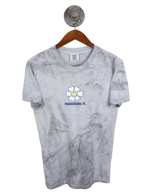 Barefoot Fredericksburg Flower & Smiley Face Shirt Grey