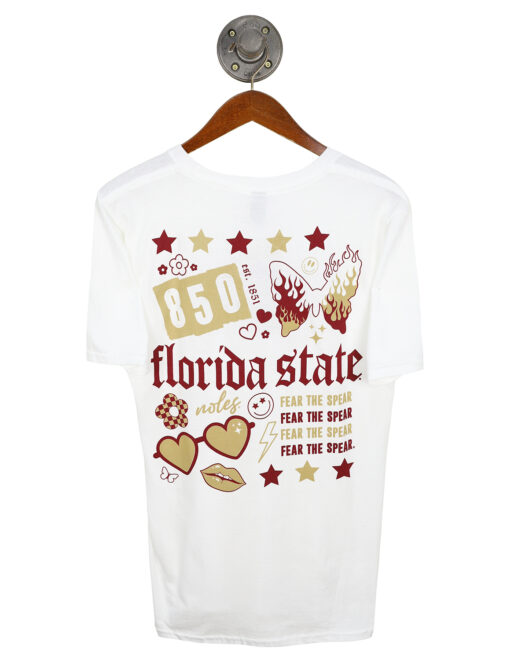 Barefoot Florida State Teen Sprit White Anvil Tee