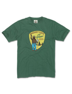 Barefoot American Needle Smokey Bear Green Short Sleeve Shirt