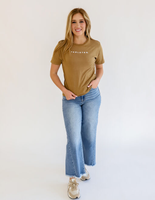 model-tarleton-state-tsu-short-sleeve-shirt-camel-tan-basic-text-150082-LST002-CAMEL (2)