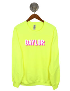 baylor-bears-crewneck-sweatshirt-neon-text-green-yellow-162909-G180-SAFETY-GREEN