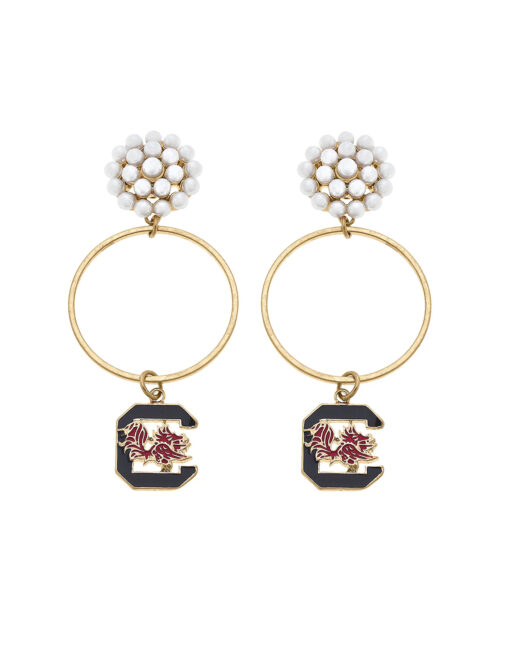 USC Pearl Cluster Earrings