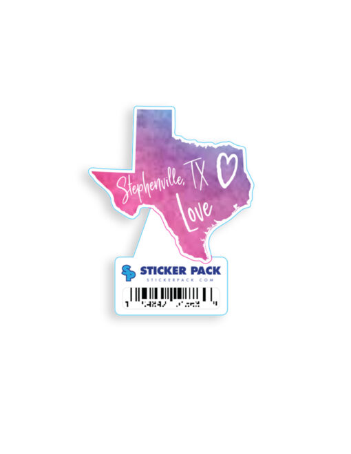 Stephenville Texas Love Sticker