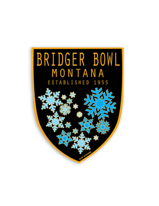 Bridger Bowl Snowflake Shield Sticker