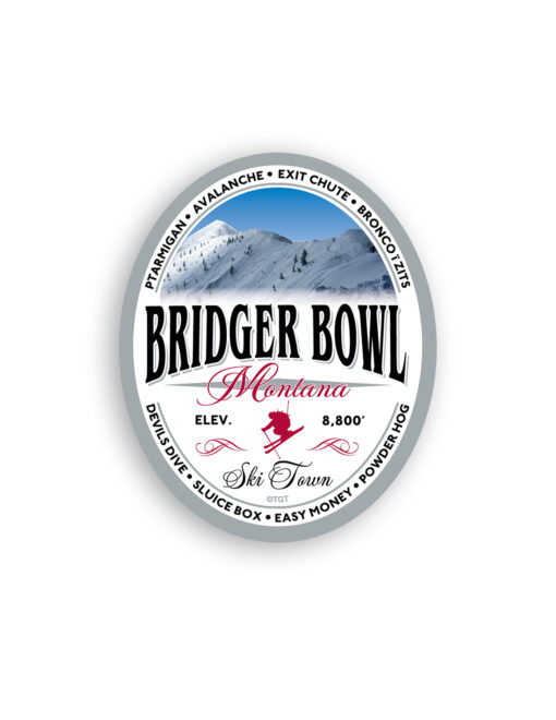 Bridger Bowl Ski Town Sticker