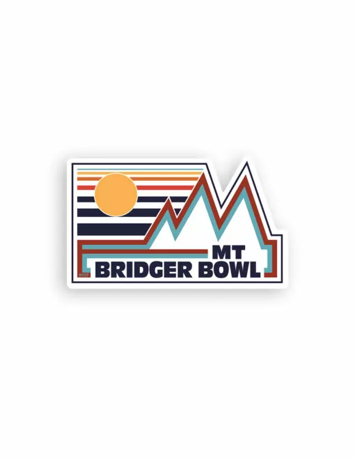 Bridger Bowl Sunset Lines Sticker