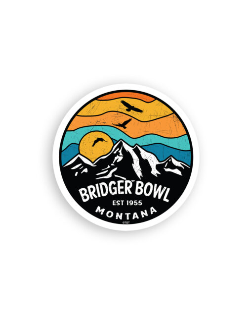 Bridger Bowl Mountain Birds Sticker