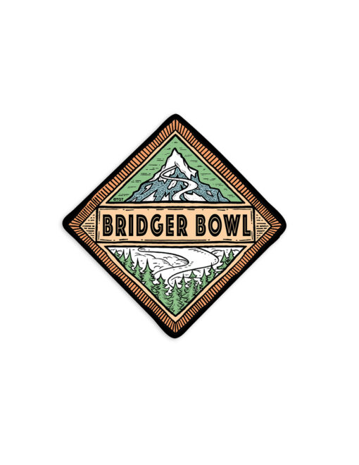 Bridger Bowl Meandering Road Sticker