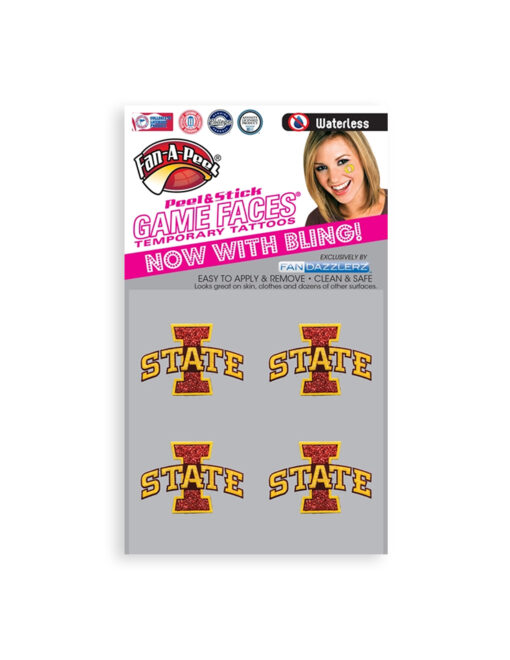 ISU Glitter Game Face Tattoo