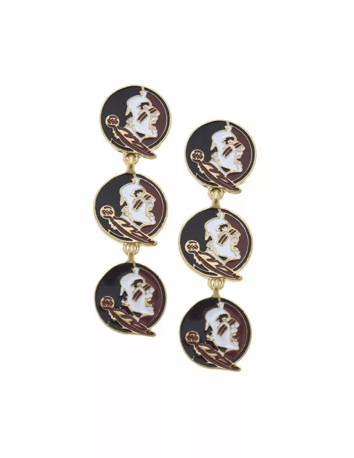 FSU Triple Drop Earrings